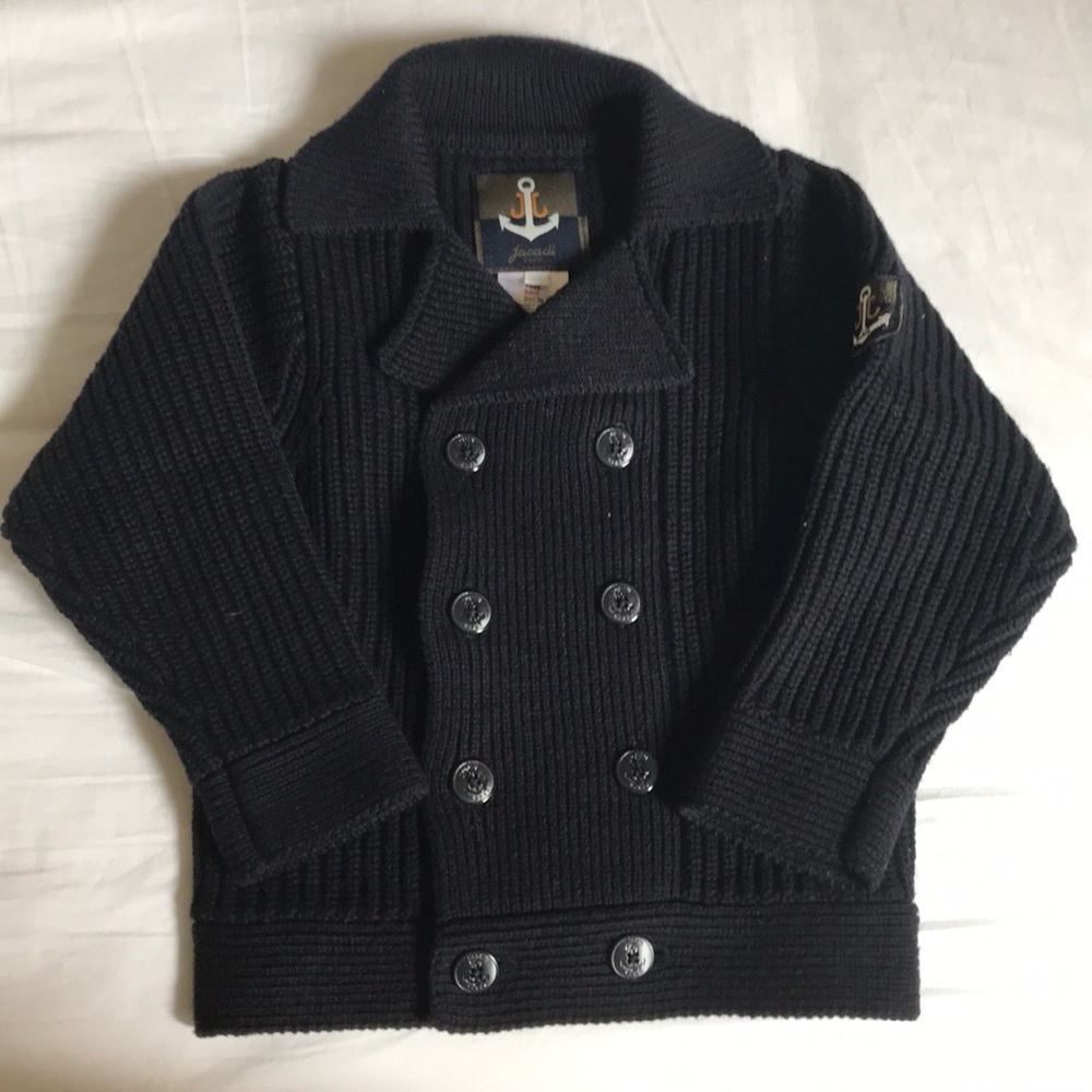 Boys Jacadi Marine heavy knit cardigan/sweater